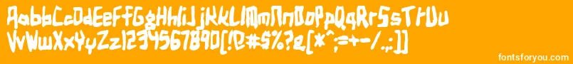Birdlanb Font – White Fonts on Orange Background