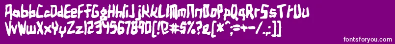Birdlanb Font – White Fonts on Purple Background