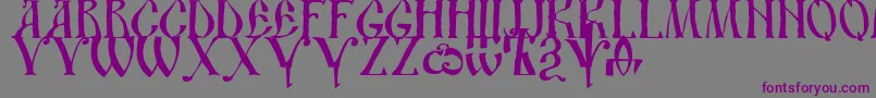 Dsustavhand Font – Purple Fonts on Gray Background