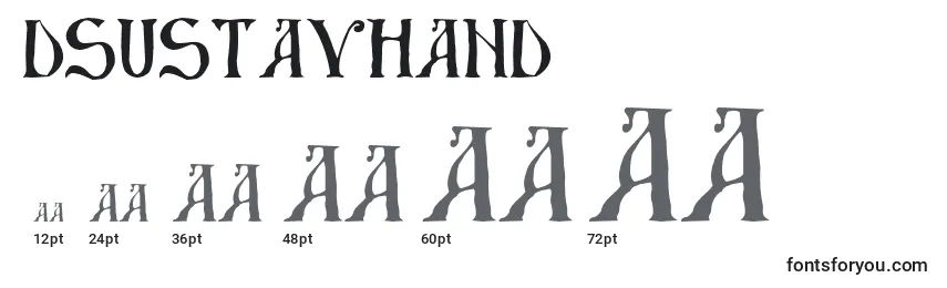 Размеры шрифта Dsustavhand