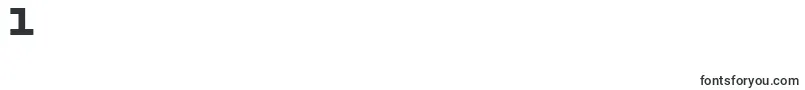 DridHerderSolid-Schriftart – Schriften für die Ziffer 1