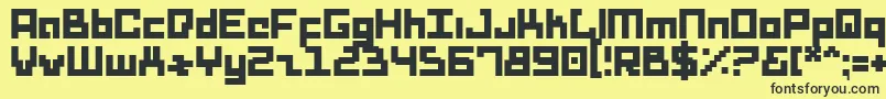 DridHerderSolid Font – Black Fonts on Yellow Background