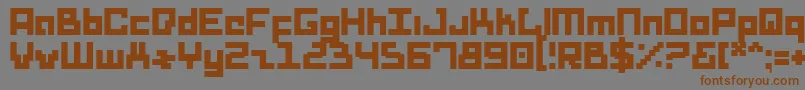 DridHerderSolid Font – Brown Fonts on Gray Background
