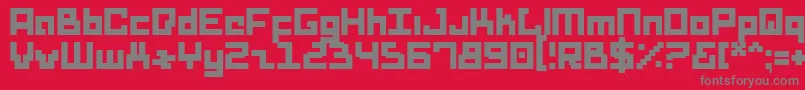 DridHerderSolid-Schriftart – Graue Schriften auf rotem Hintergrund