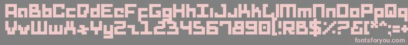 DridHerderSolid Font – Pink Fonts on Gray Background