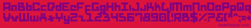 DridHerderSolid Font – Purple Fonts on Red Background