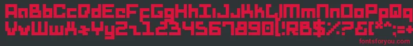 DridHerderSolid Font – Red Fonts on Black Background