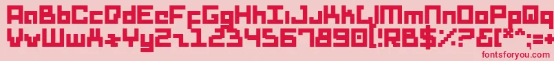 DridHerderSolid Font – Red Fonts on Pink Background