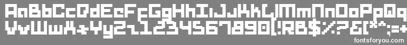 DridHerderSolid Font – White Fonts on Gray Background