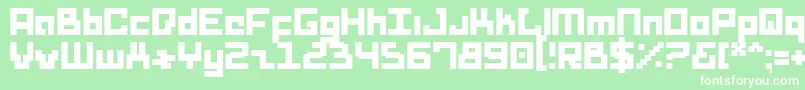 フォントDridHerderSolid – 緑の背景に白い文字