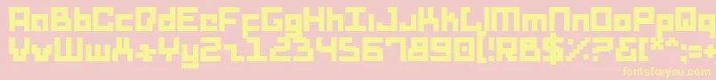 DridHerderSolid Font – Yellow Fonts on Pink Background