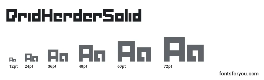 DridHerderSolid Font Sizes