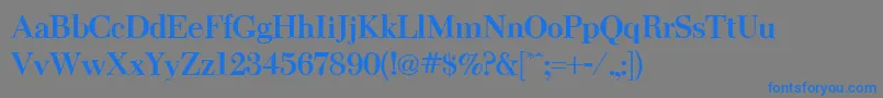 ThanksgivingBold Font – Blue Fonts on Gray Background