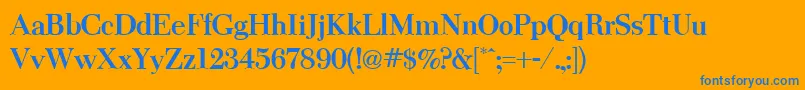 ThanksgivingBold Font – Blue Fonts on Orange Background
