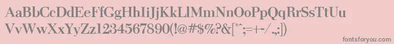 ThanksgivingBold Font – Gray Fonts on Pink Background