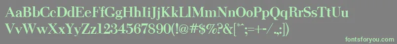 ThanksgivingBold Font – Green Fonts on Gray Background