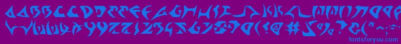 Kahlesv2 Font – Blue Fonts on Purple Background