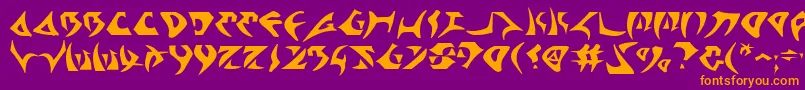 フォントKahlesv2 – 紫色の背景にオレンジのフォント