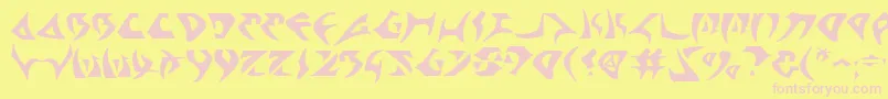 Kahlesv2 Font – Pink Fonts on Yellow Background