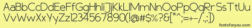 Compasslight Font – Black Fonts on Yellow Background