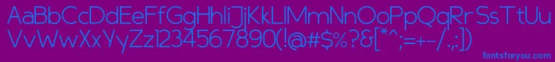 Compasslight Font – Blue Fonts on Purple Background