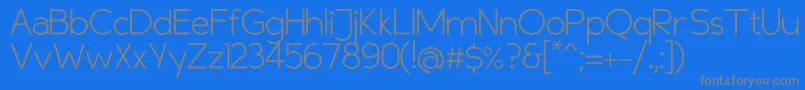 Compasslight-Schriftart – Graue Schriften auf blauem Hintergrund
