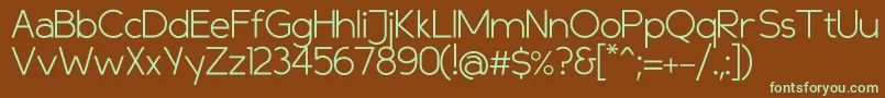 Compasslight Font – Green Fonts on Brown Background