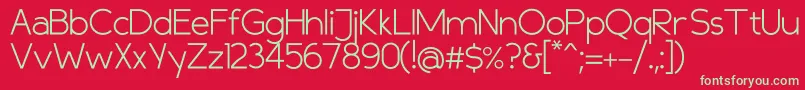 Czcionka Compasslight – zielone czcionki na czerwonym tle