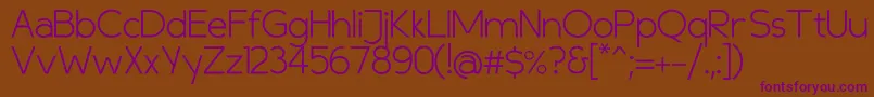 Compasslight Font – Purple Fonts on Brown Background