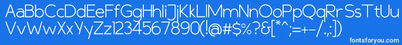 Compasslight Font – White Fonts on Blue Background