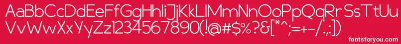 Compasslight Font – White Fonts on Red Background