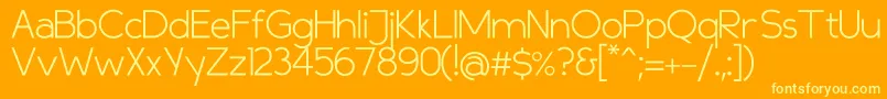 Compasslight Font – Yellow Fonts on Orange Background