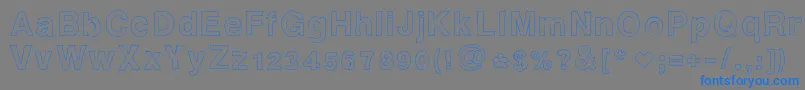 Ashleysfont2 Font – Blue Fonts on Gray Background