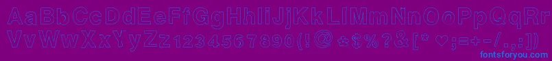 Ashleysfont2 Font – Blue Fonts on Purple Background