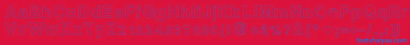 Ashleysfont2 Font – Blue Fonts on Red Background