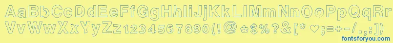 En savoir plus sur la police Ashleysfont2 Police Ashleysfont2 – polices bleues sur fond jaune