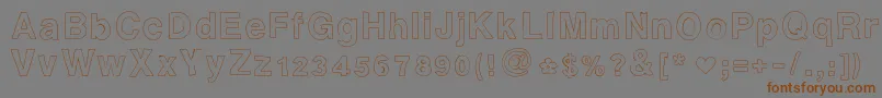 Ashleysfont2 Font – Brown Fonts on Gray Background