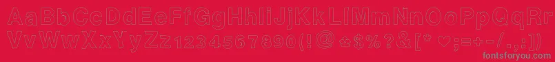 Ashleysfont2-Schriftart – Graue Schriften auf rotem Hintergrund