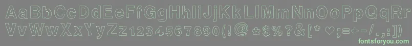 フォントAshleysfont2 – 灰色の背景に緑のフォント