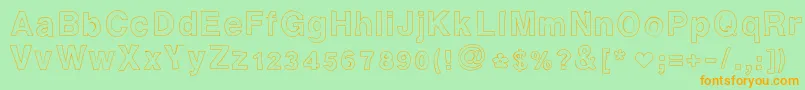 Ashleysfont2 Font – Orange Fonts on Green Background