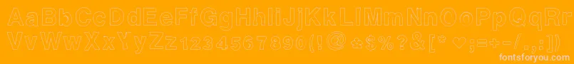 Ashleysfont2 Font – Pink Fonts on Orange Background