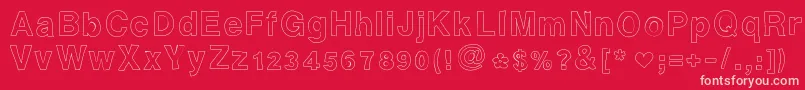 Czcionka Ashleysfont2 – różowe czcionki na czerwonym tle