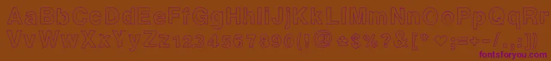 Ashleysfont2 Font – Purple Fonts on Brown Background