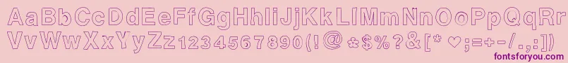 Ashleysfont2 Font – Purple Fonts on Pink Background