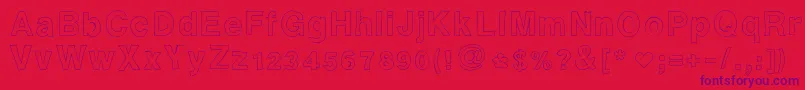 Ashleysfont2 Font – Purple Fonts on Red Background