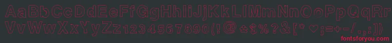 Ashleysfont2 Font – Red Fonts on Black Background