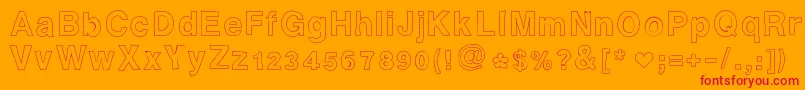 Ashleysfont2 Font – Red Fonts on Orange Background