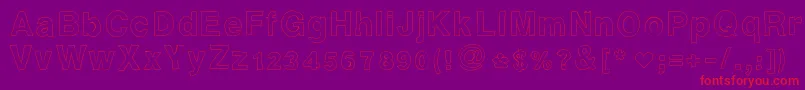 Ashleysfont2 Font – Red Fonts on Purple Background
