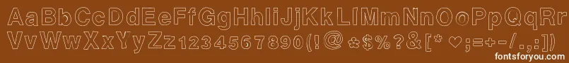 Ashleysfont2 Font – White Fonts on Brown Background