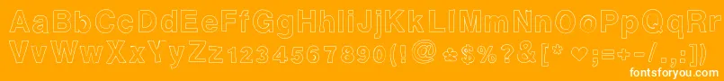 Ashleysfont2 Font – White Fonts on Orange Background